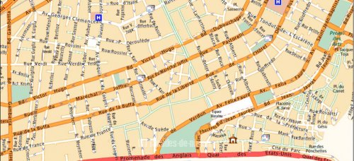 Plan du centre de Nice 